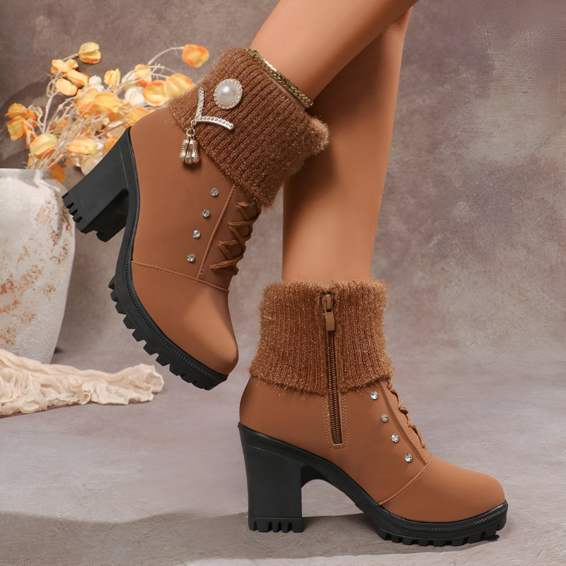 Grace Comfortable Orthopedic Heels - Brown