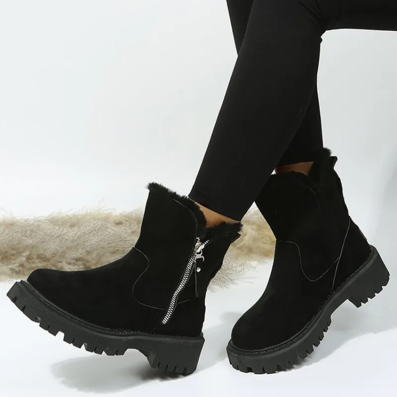 Diane Comfortable Warm Winter Boots - Black