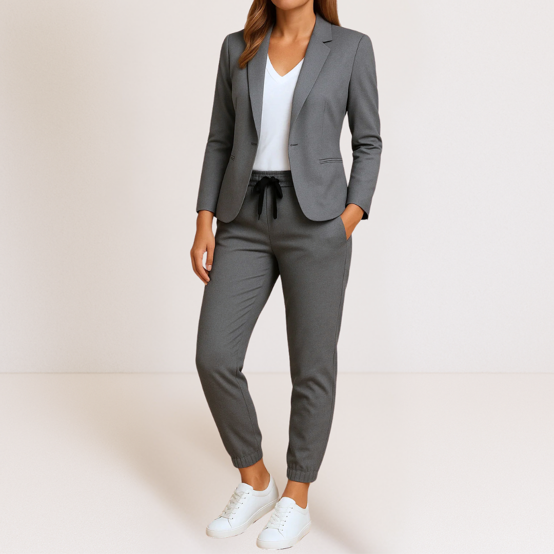 Cynthia Two-Piece Women's Suit Gray