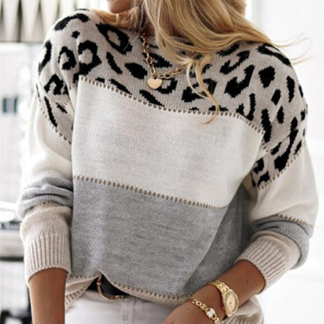 Eleanor | Panther Print Regular Fit Sweater
