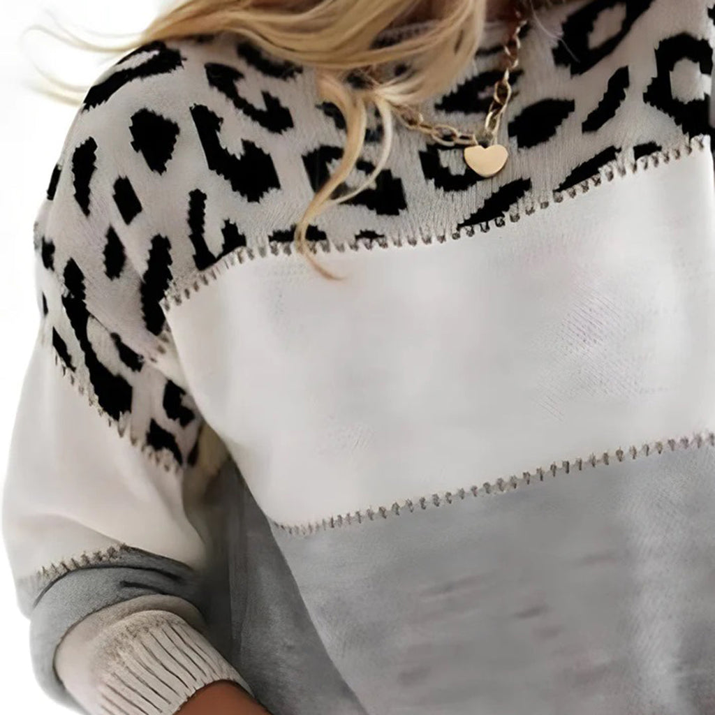 Eleanor | Panther Print Regular Fit Sweater