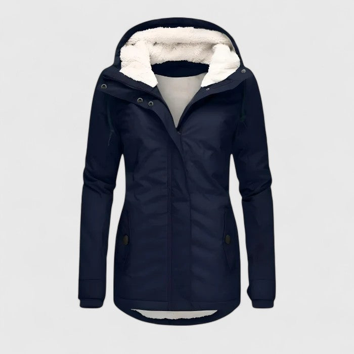 Laura Elegant Autumn Jacket - Navy Blue
