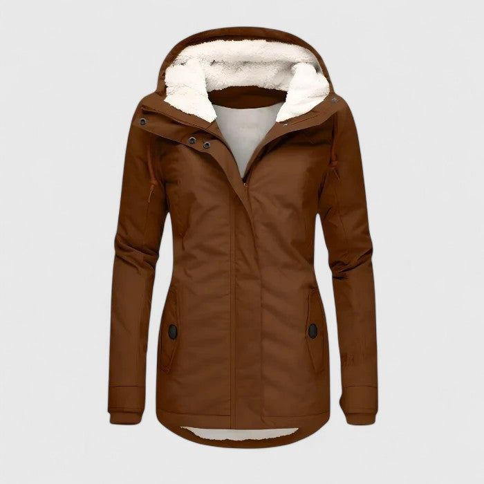 Laura Elegant Autumn Jacket - Brown