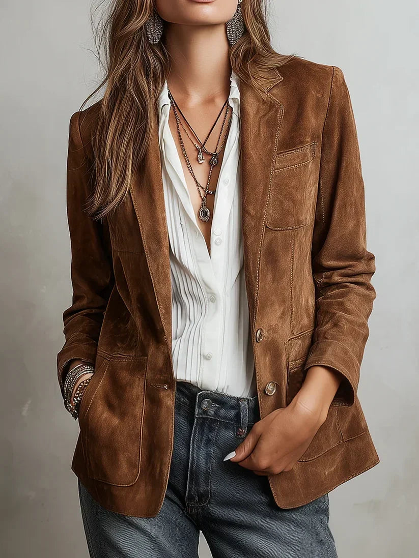 Sharon | Vintage Brown Blazer