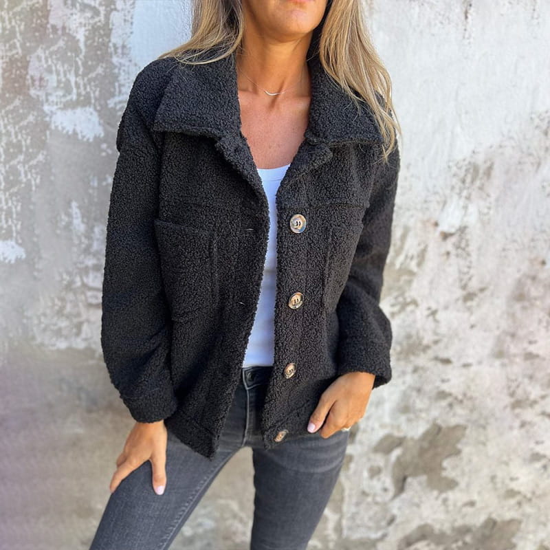 Laura | Stylish Fall Coat - Black