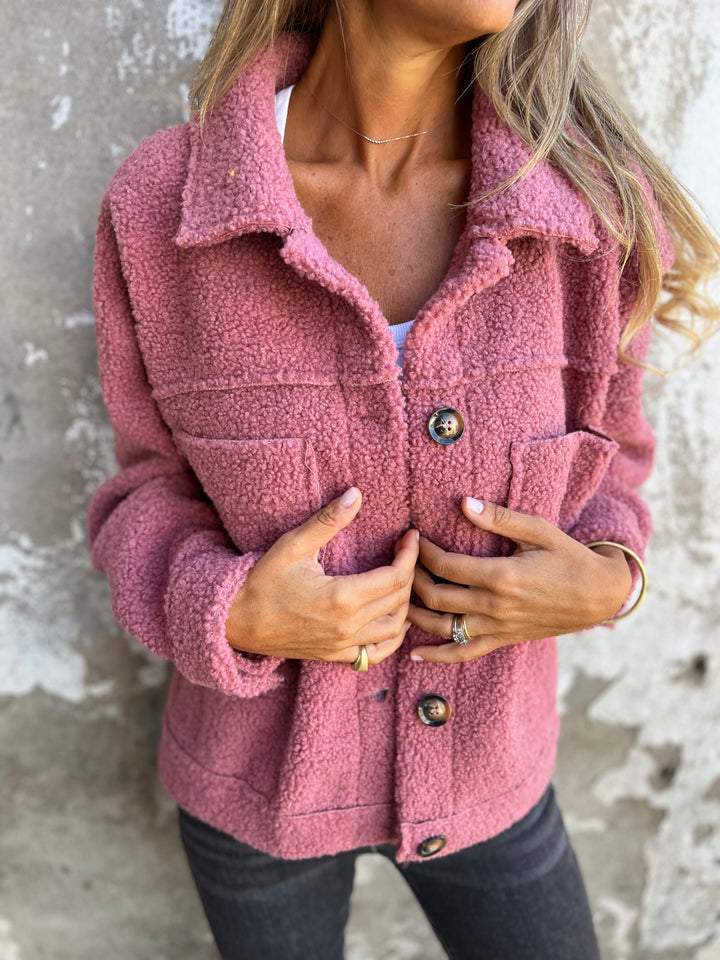 Laura | Stylish Fall Coat - Pink