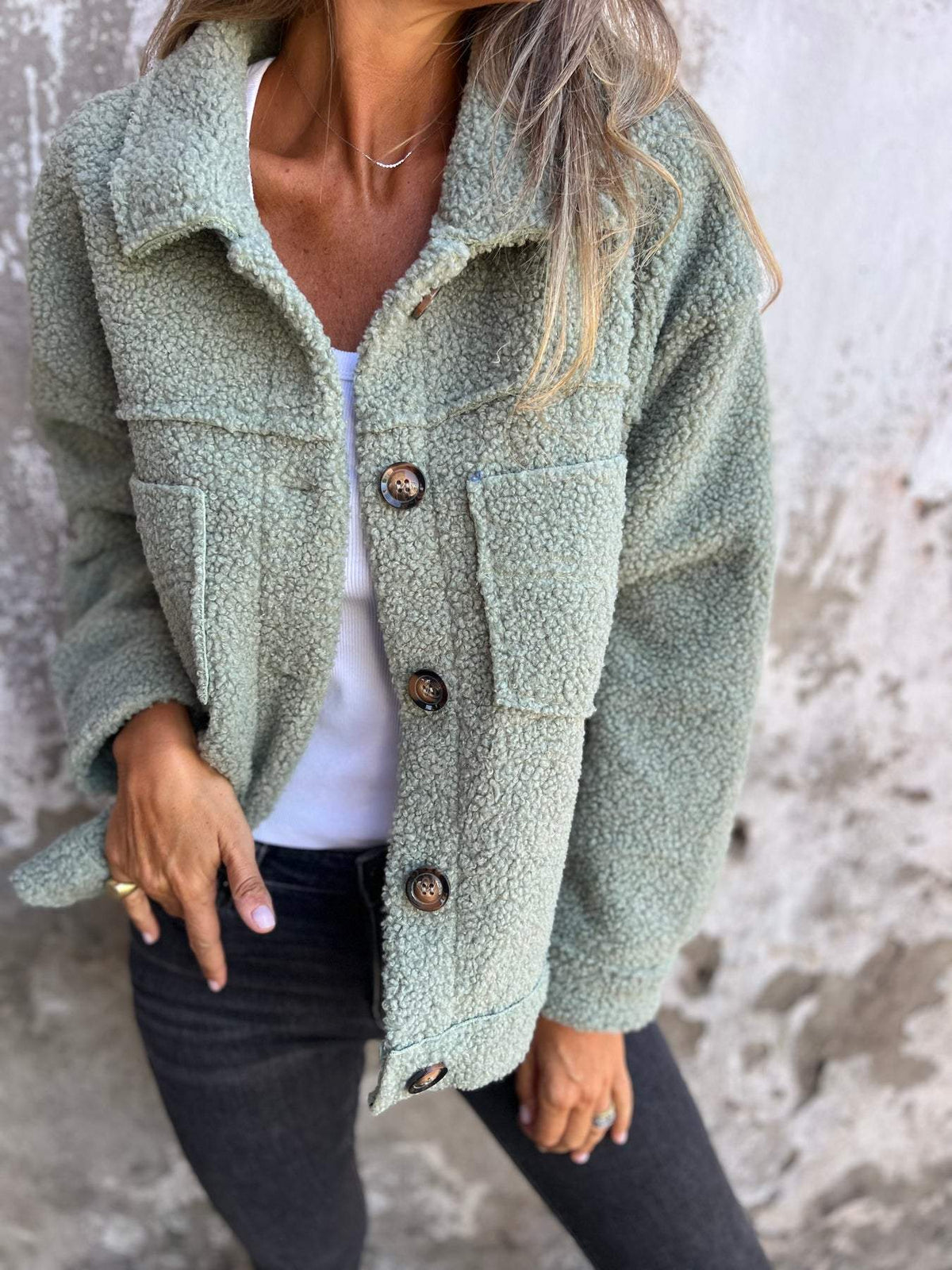Laura | Stylish Fall Coat - Green