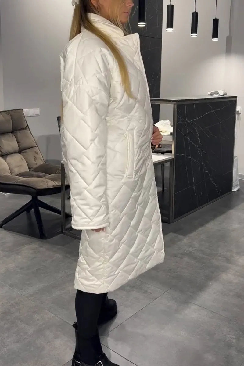 Rose Reversible Quilted Coat with Leopard Print