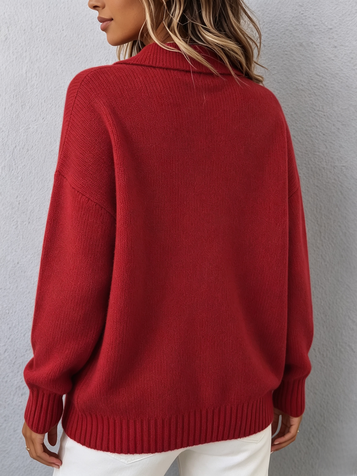 Dorothy Chic Polo Hooded Knit Sweater