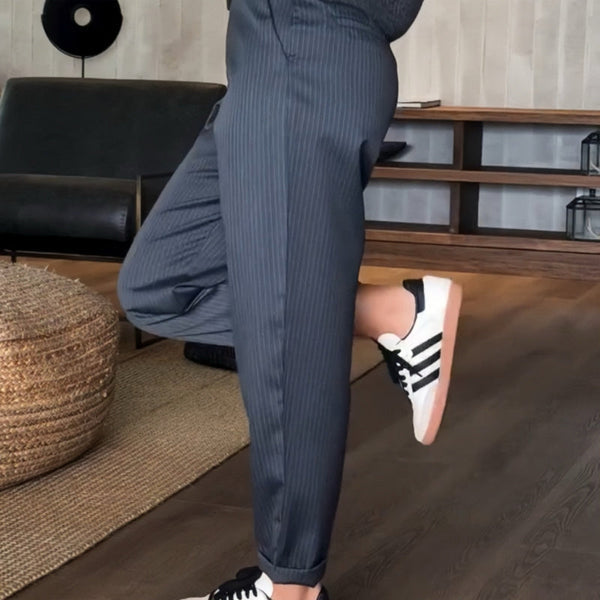 Jean | Elegant Figure-Flattering Striped Pants