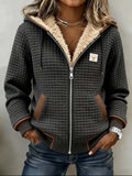 Amy | Sherpa-Lined Quilted Zip-Up Hooded Jacket